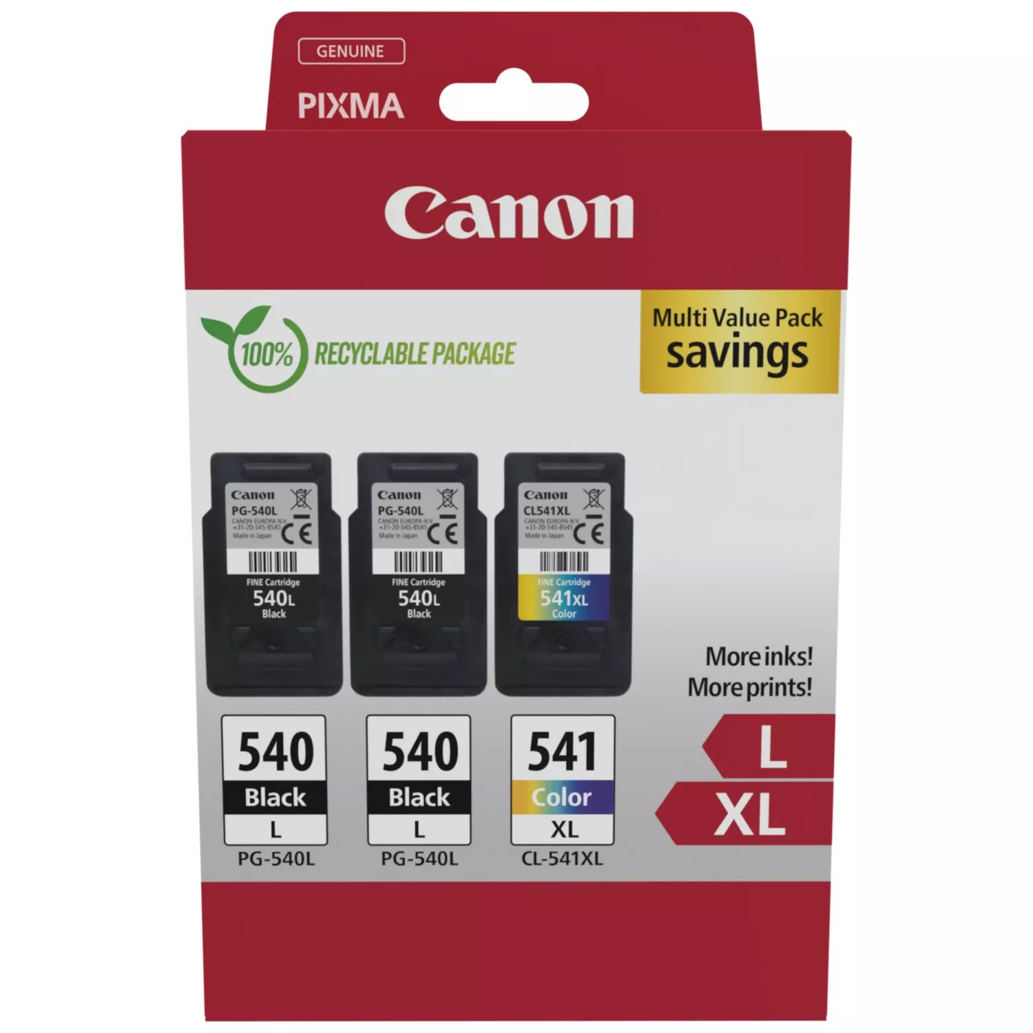 Canon pg-540lx2/cl-541xl multi - Afbeelding 1