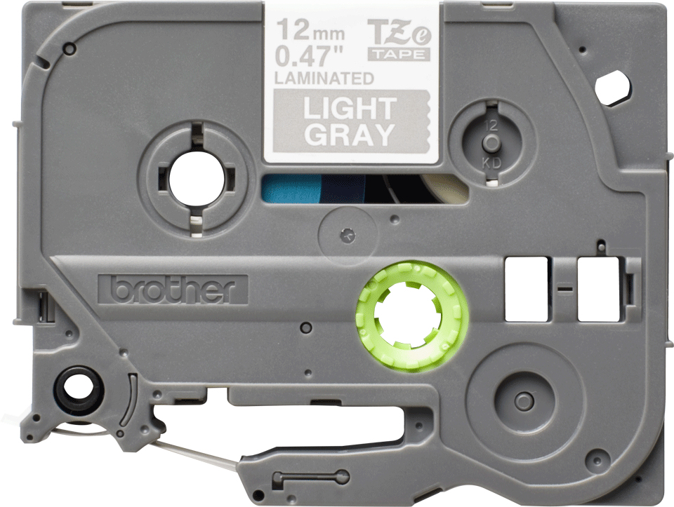 Brother tape/12mm grey on white f p-touc - Afbeelding 2