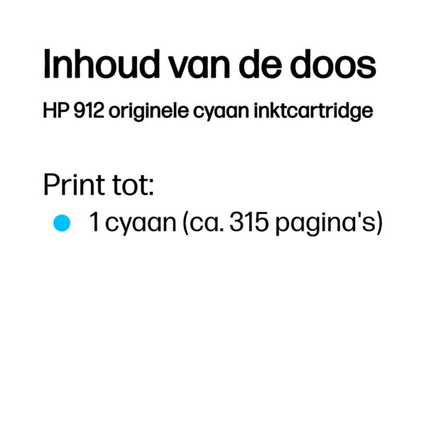 HP 912 inktcartridge cyaan