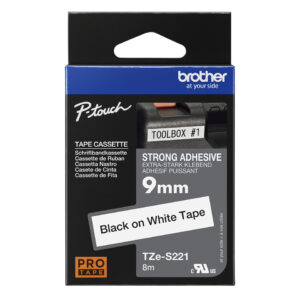 Brother tape/9mm black on white f p-touc - Afbeelding 3
