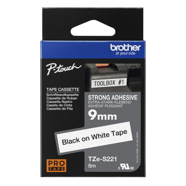 Brother tape/9mm black on white f p-touc