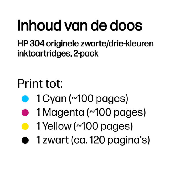 HP 304 inktcartridge 2-PACK
