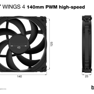 Be quiet! silent wings 4 fan 140 mm pwm - Afbeelding 5