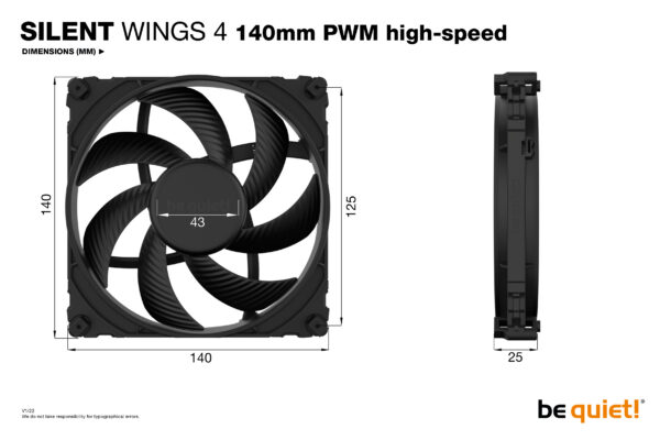 Be quiet! silent wings 4 fan 140 mm pwm