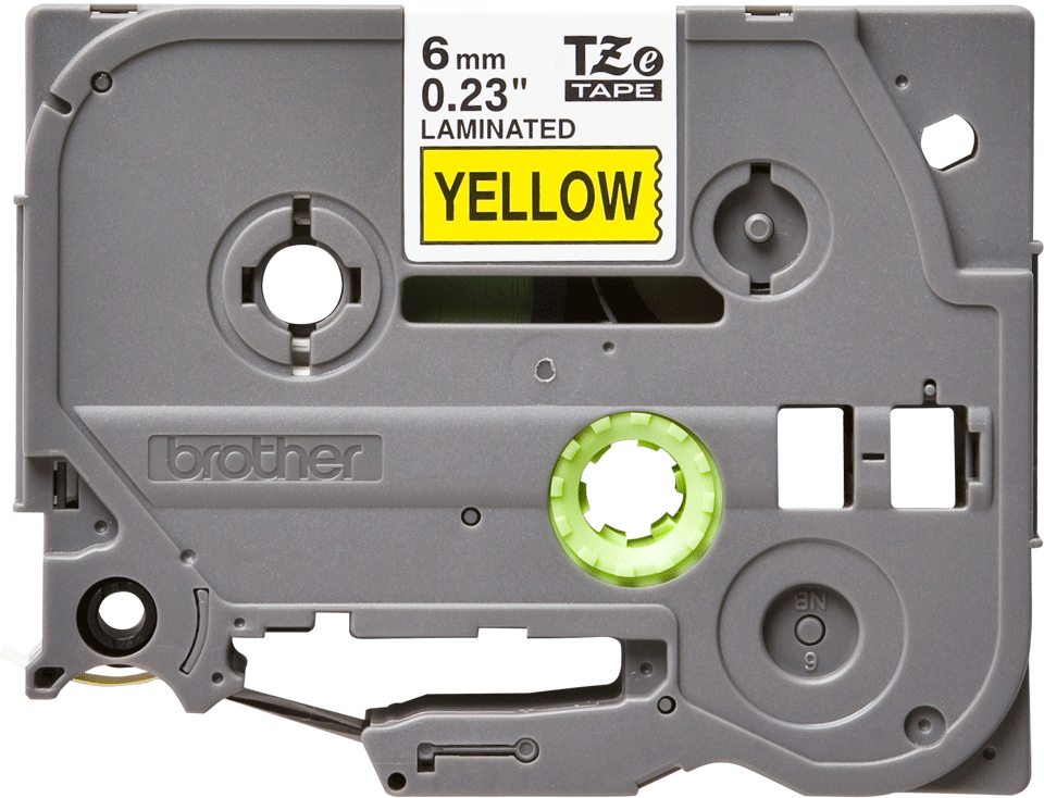 Brother tape/black-yellow 6mm f 3xx 5XX - Afbeelding 2