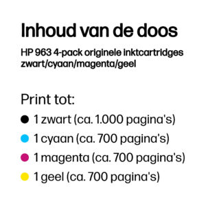 HP 963 inktcartridge 4-PACK - Afbeelding 3