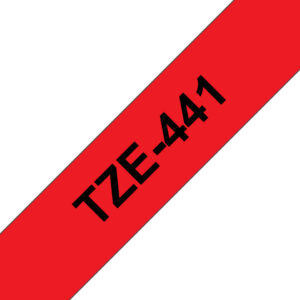 Brother tape/black-red 18mm f 3xx 5XX - Afbeelding 1