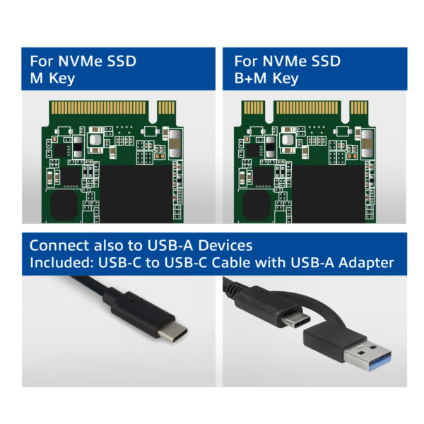 Act usb-c m.2 nvme / pcie ssd enclosure
