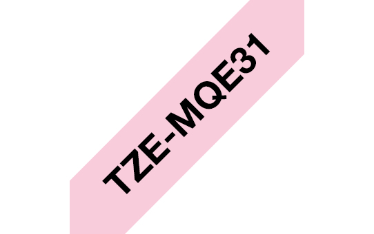 Brother tape/tzemqe31 12mm black on pink