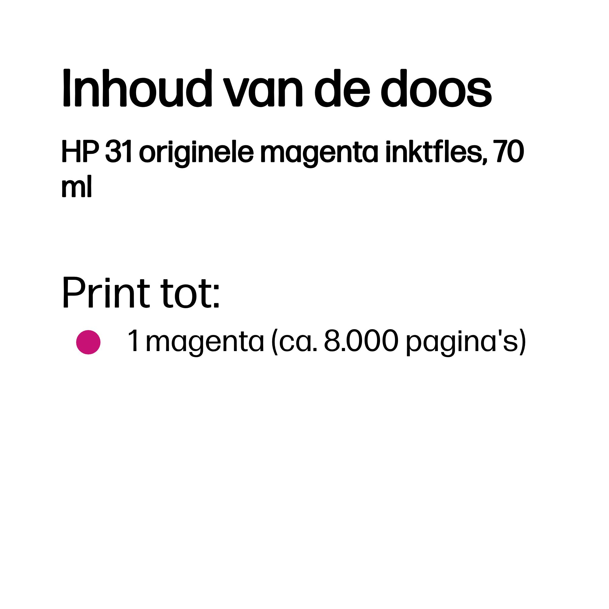 HP ink 31 bottle magenta - Afbeelding 3