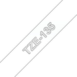 Brother tape/12mm white on clear f p-tou - Afbeelding 1