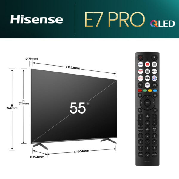 Hisense QLED pro UHD 4k 55e7nq pro