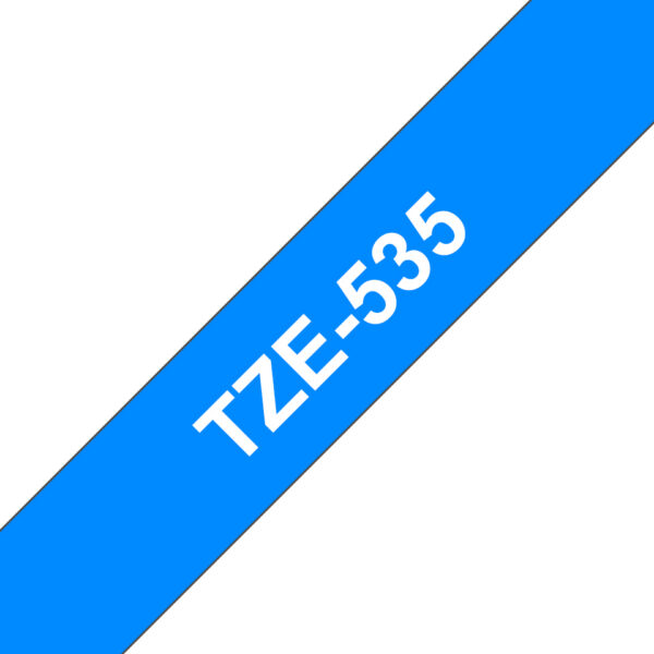 Brother tape/12mm white on blue f p-touc