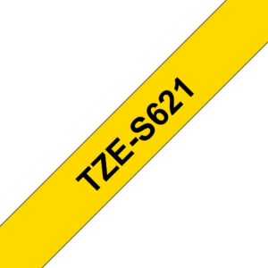 Brother tape/9mm black on yellow f p-tou - Afbeelding 1