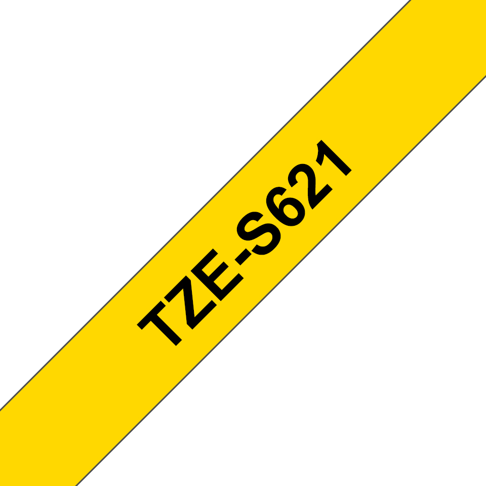 Brother tape/9mm black on yellow f p-tou - Afbeelding 1