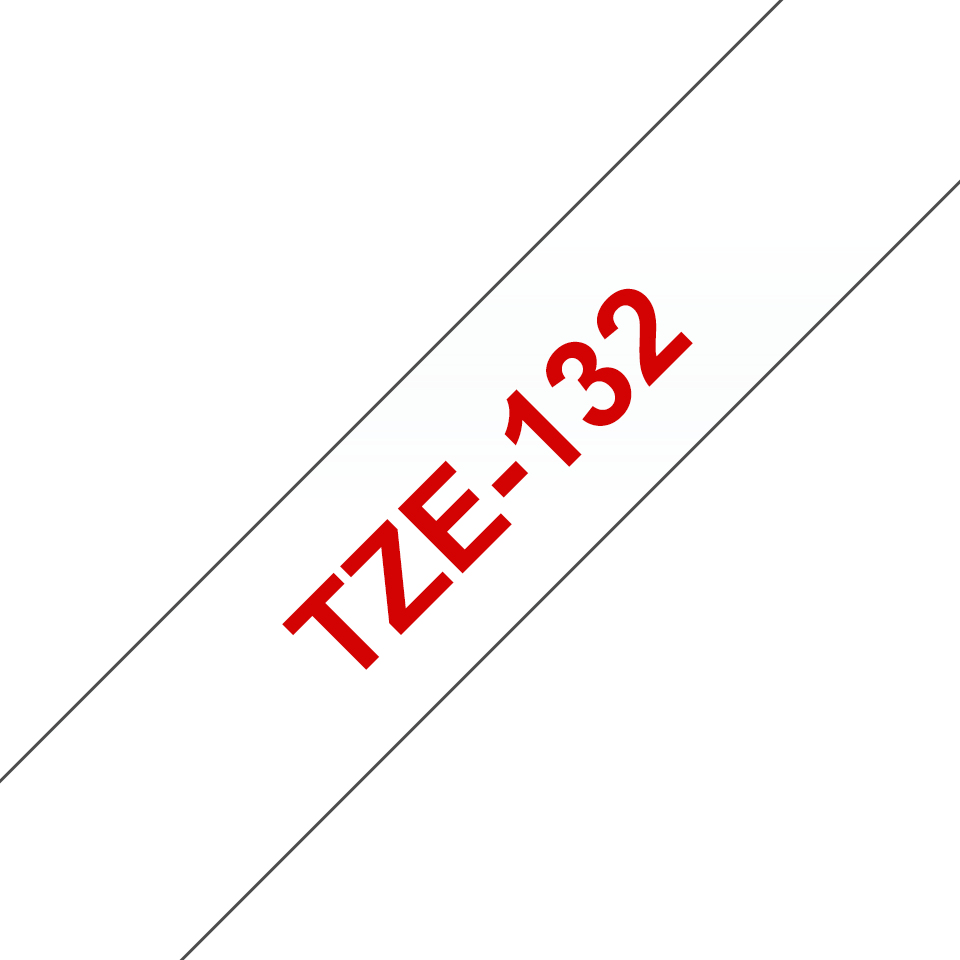 Brother tape/12mm red on clear f p-touch - Afbeelding 1