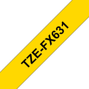 Brother tape/12mm black on yellow f p-to - Afbeelding 1