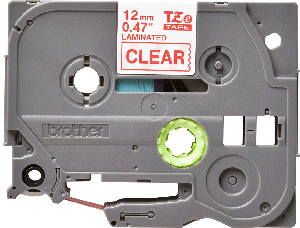Brother tape/12mm red on clear f p-touch - Afbeelding 2