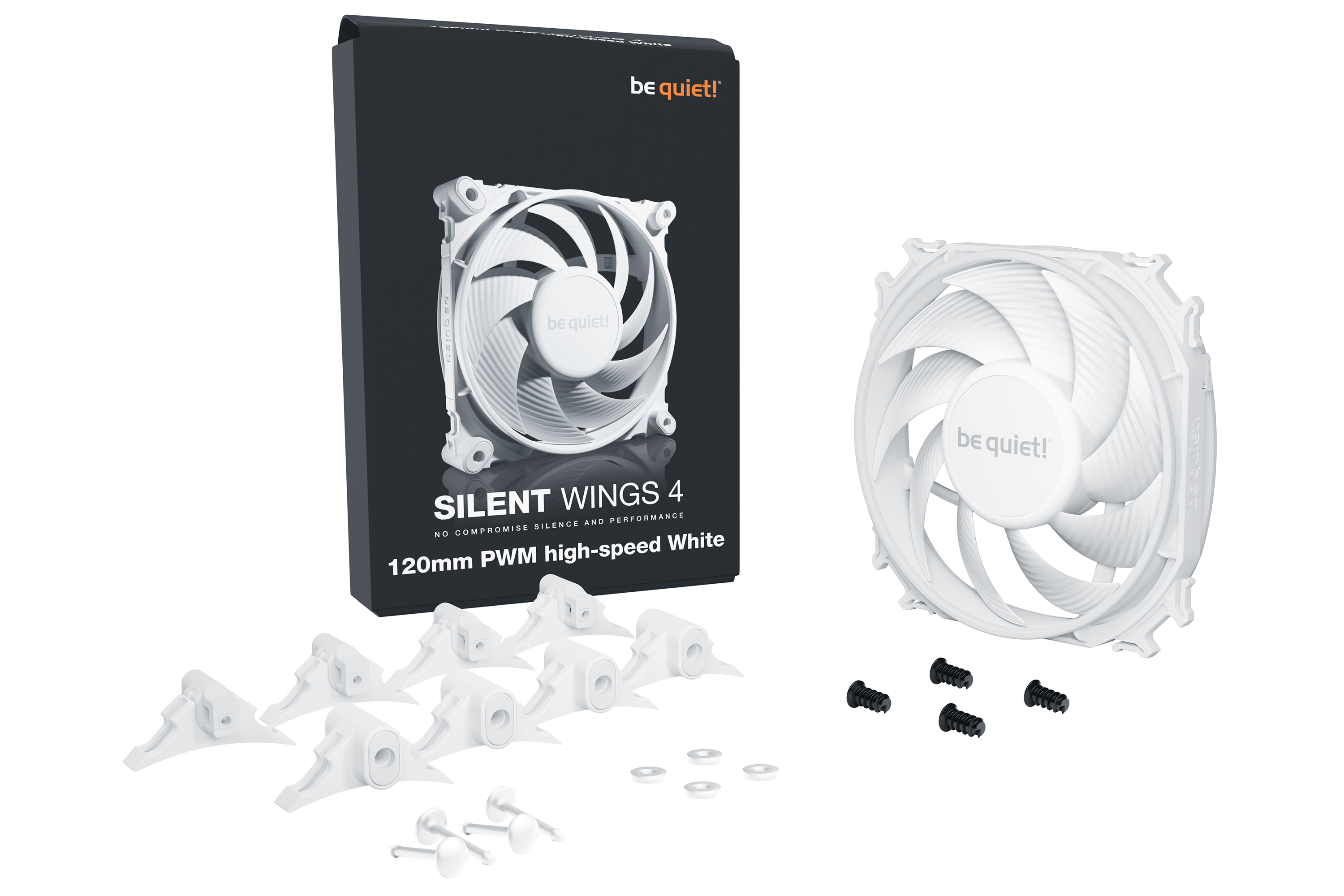 E quiet! silent wings 4 white 120mm pwm - Afbeelding 4