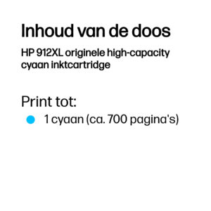 HP 912xl inktcartridge cyaan - Afbeelding 3