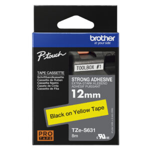 Brother tape/black-yellow 12mm f 3xx 5XX - Afbeelding 3