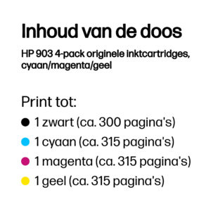 HP 903 inktcartridge 4-PACK - Afbeelding 3
