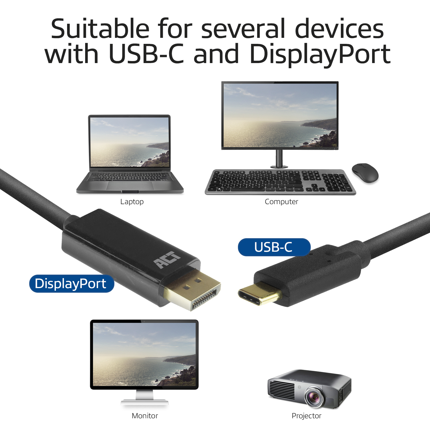 Act usb-c naar displayport male kabel 2 - Afbeelding 5