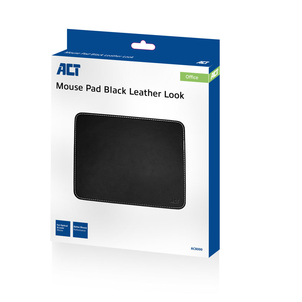 Act mouse pad black leather - Afbeelding 2