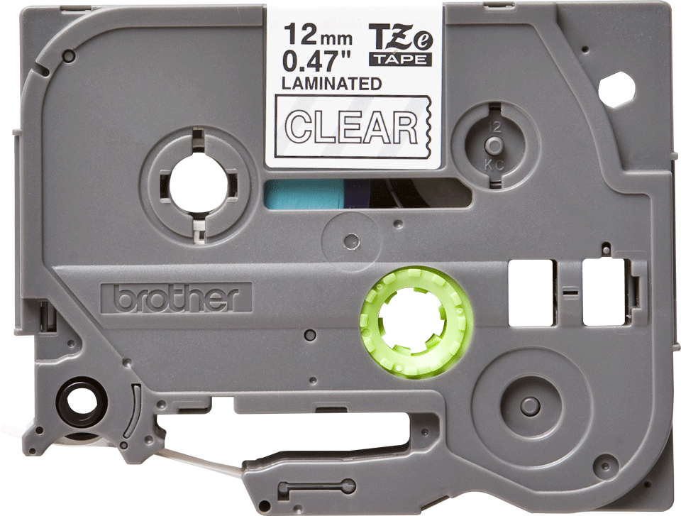 Brother tape/12mm white on clear f p-tou - Afbeelding 2