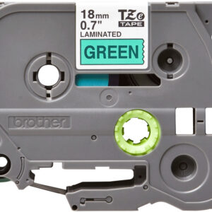 Brother tape/18mm black on green f p-tou - Afbeelding 2