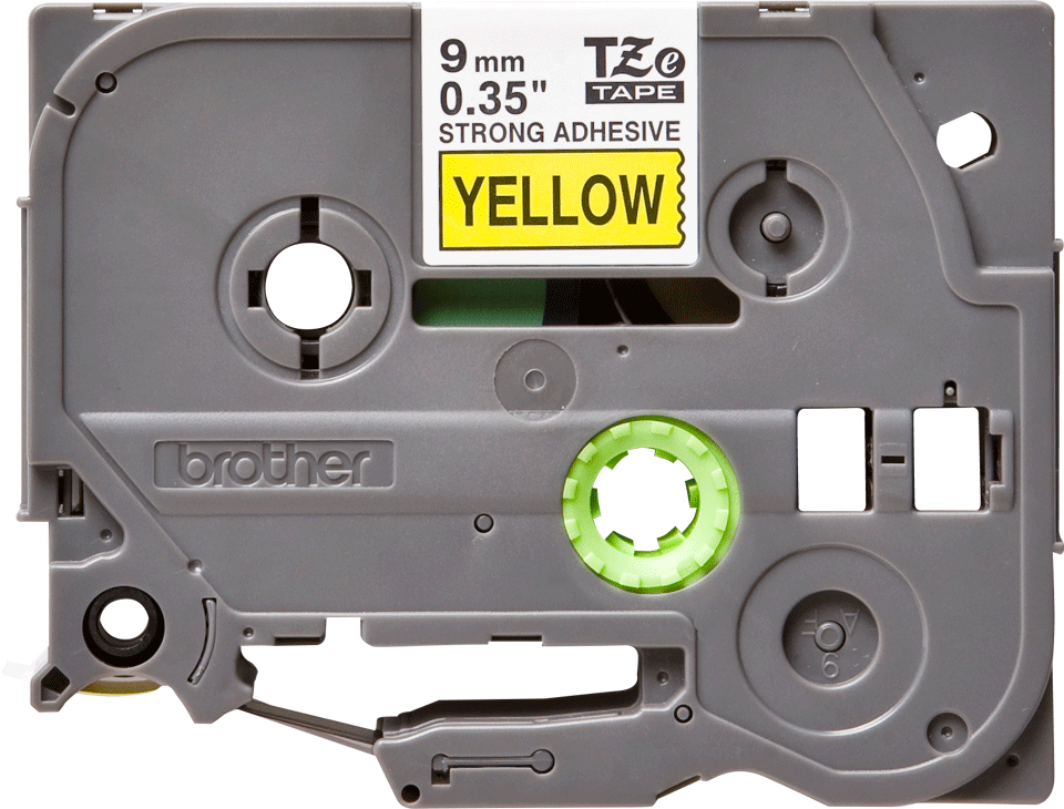 Brother tape/9mm black on yellow f p-tou - Afbeelding 2