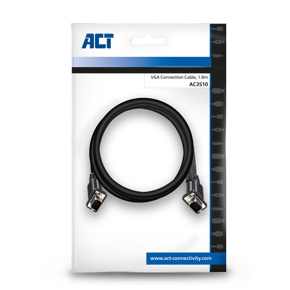 Act 1,8 meter vga aansluitkabel male - m - Afbeelding 2