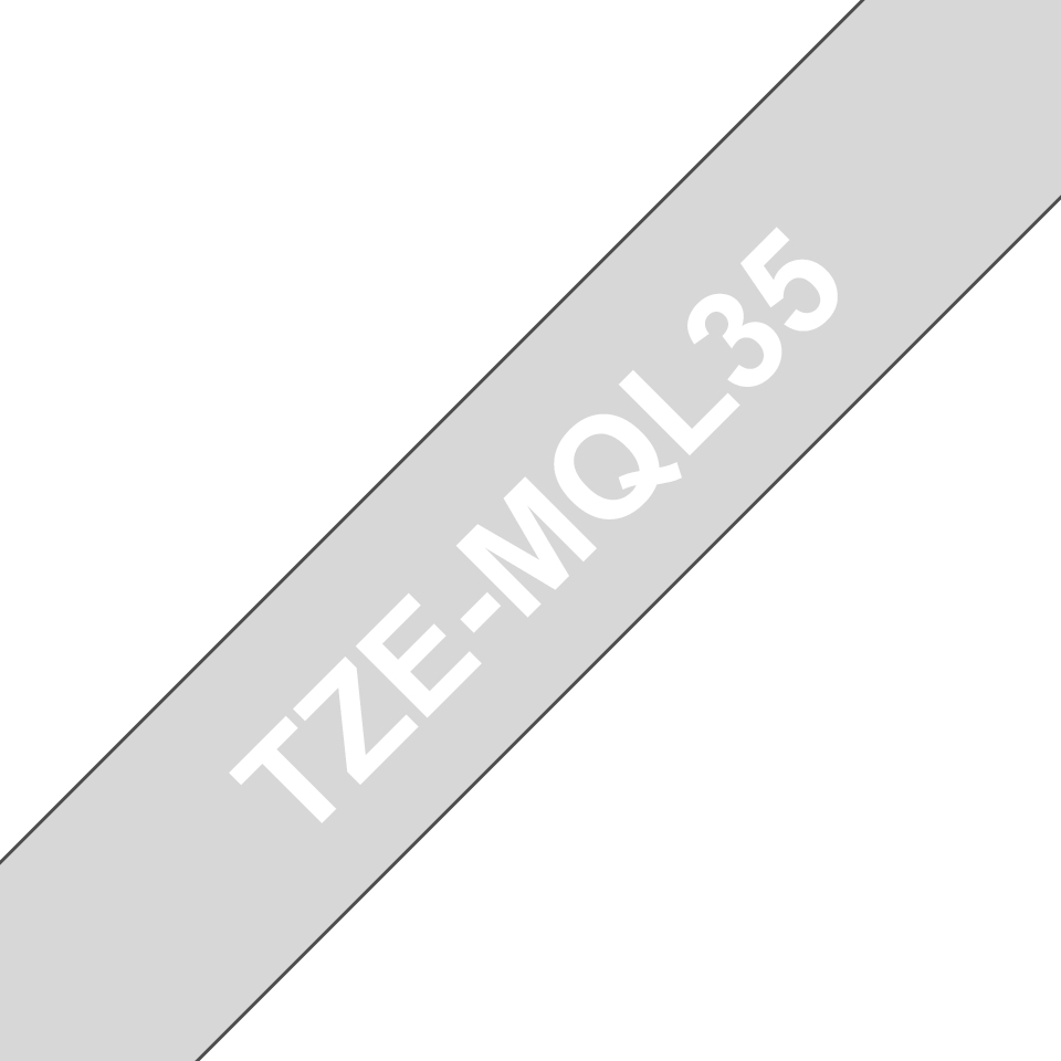 Brother tape/12mm grey on white f p-touc - Afbeelding 1