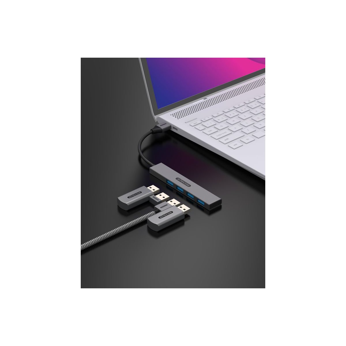 Sitecom usb-a to 4x usb-a tiny hub - Afbeelding 4
