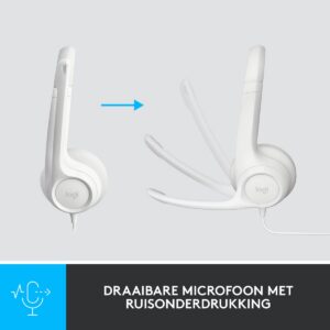 Logitech h390 headset off-white - Afbeelding 3