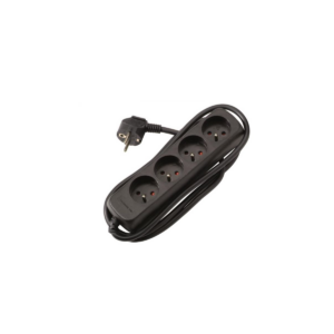 Profile 4v stopcontact +1.5m zwart