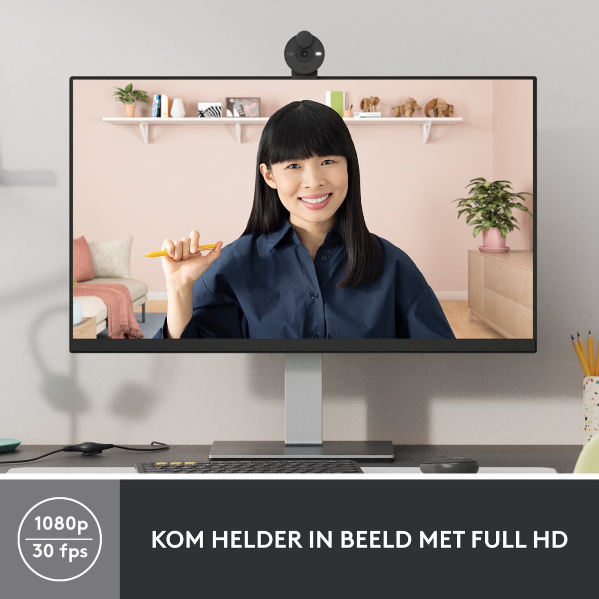 Logitech brio 300 FHD webcam graphite - Afbeelding 2