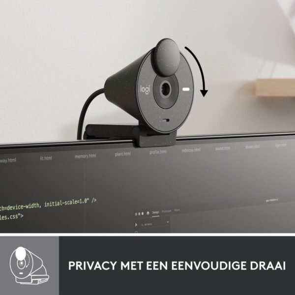 Logitech brio 300 FHD webcam graphite