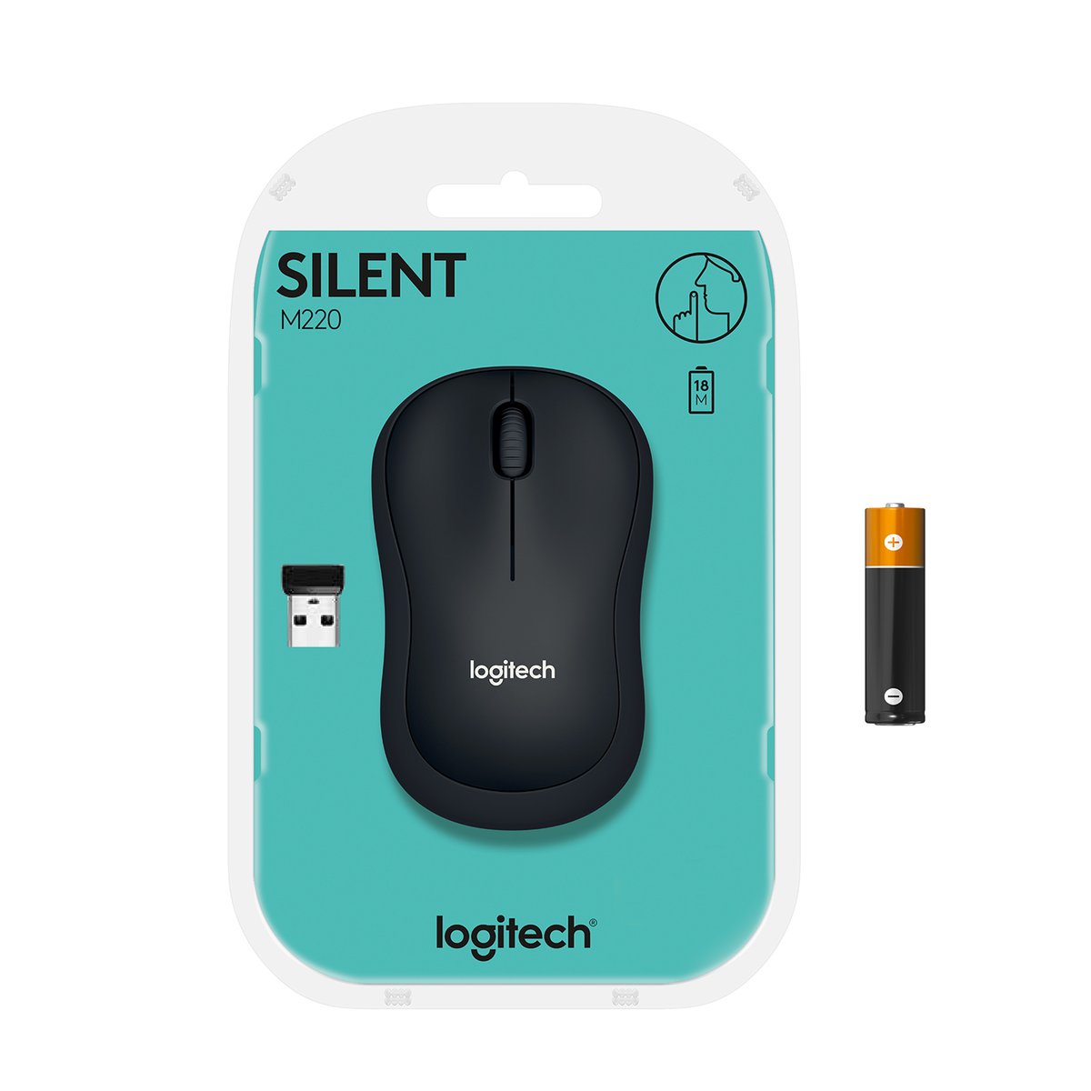 Logitech wireless mouse m220 black - Afbeelding 3