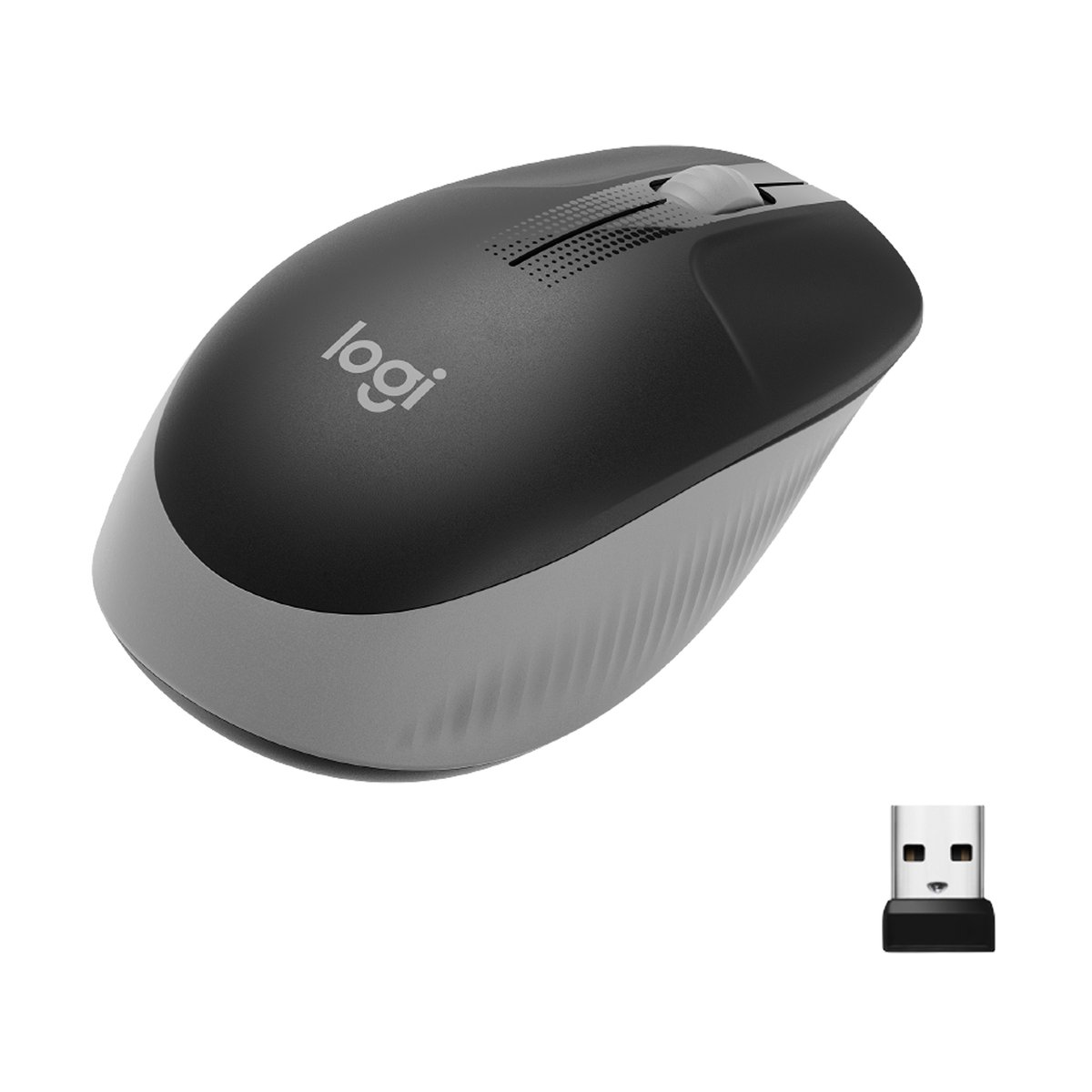 Logitech wireless mouse m190 grey - Afbeelding 1